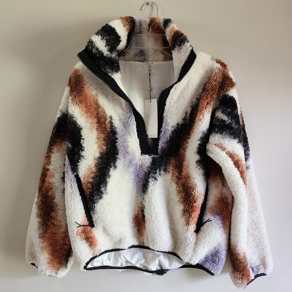 CALIA oversized pieced zip in Frozen Frontier Multi